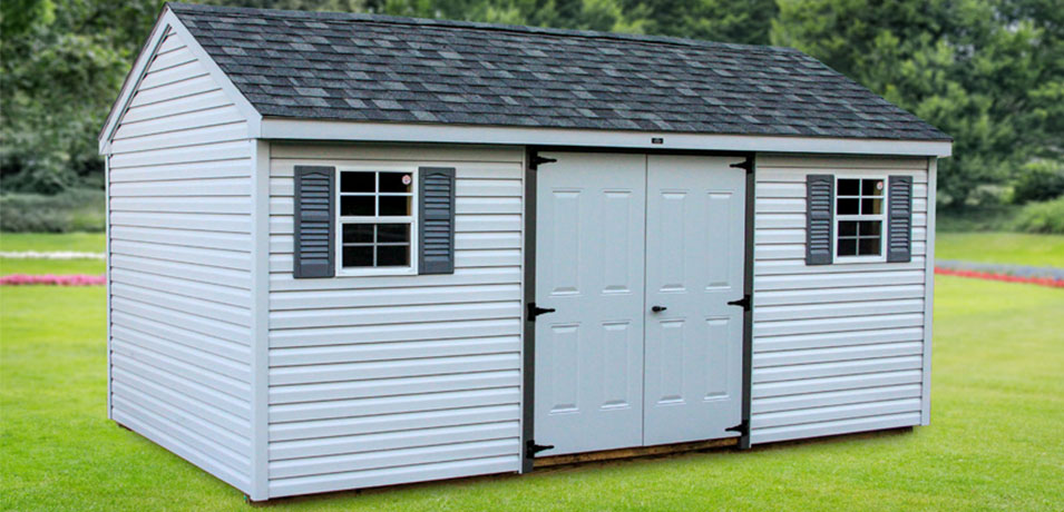 shed with vinyl siding