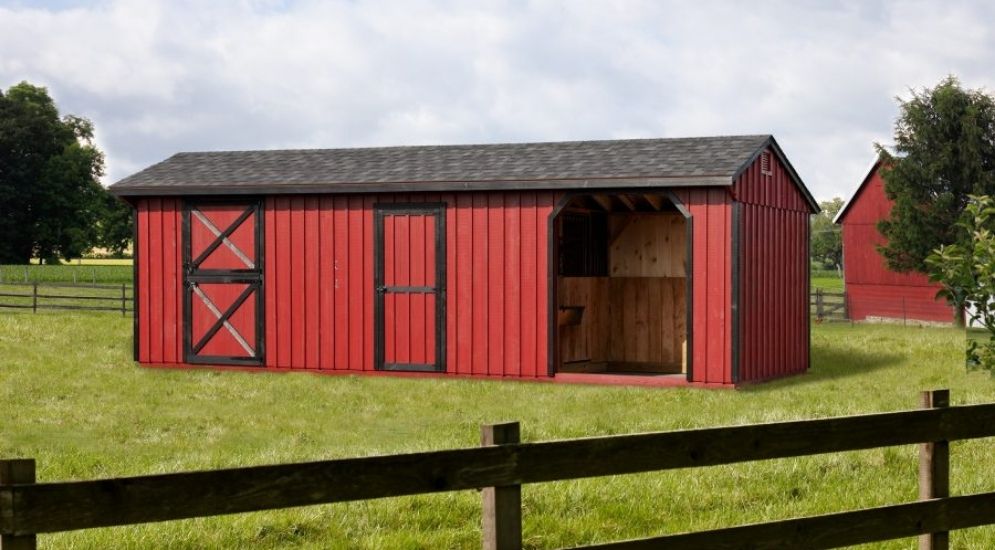 Shed row miniature horse shelter