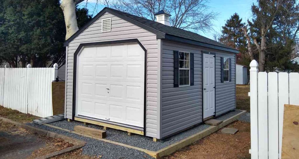 Vinyl garage shed - great home office idea